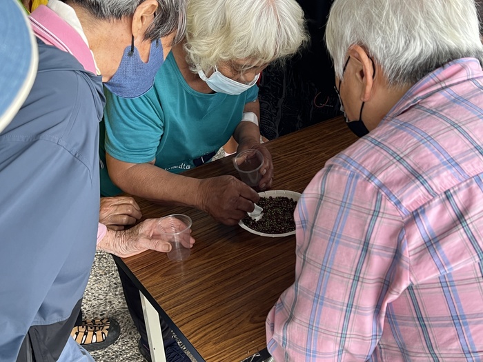 06/04 長輩們挑豆子